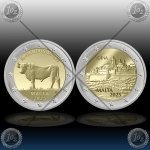 2 x 2 EVRO MALTA 2025 "Mdina + Bik" UNC